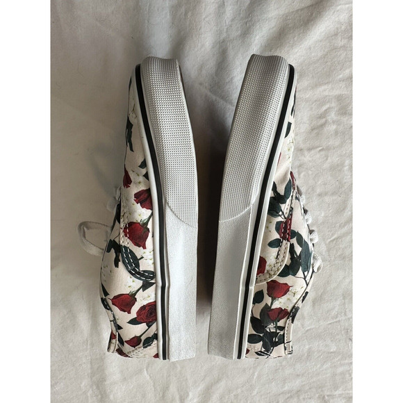 VANS Authentic shoes women Sz 5.5/ Mens 4 Roses Flower FLoral Skate - Picture 10 of 16